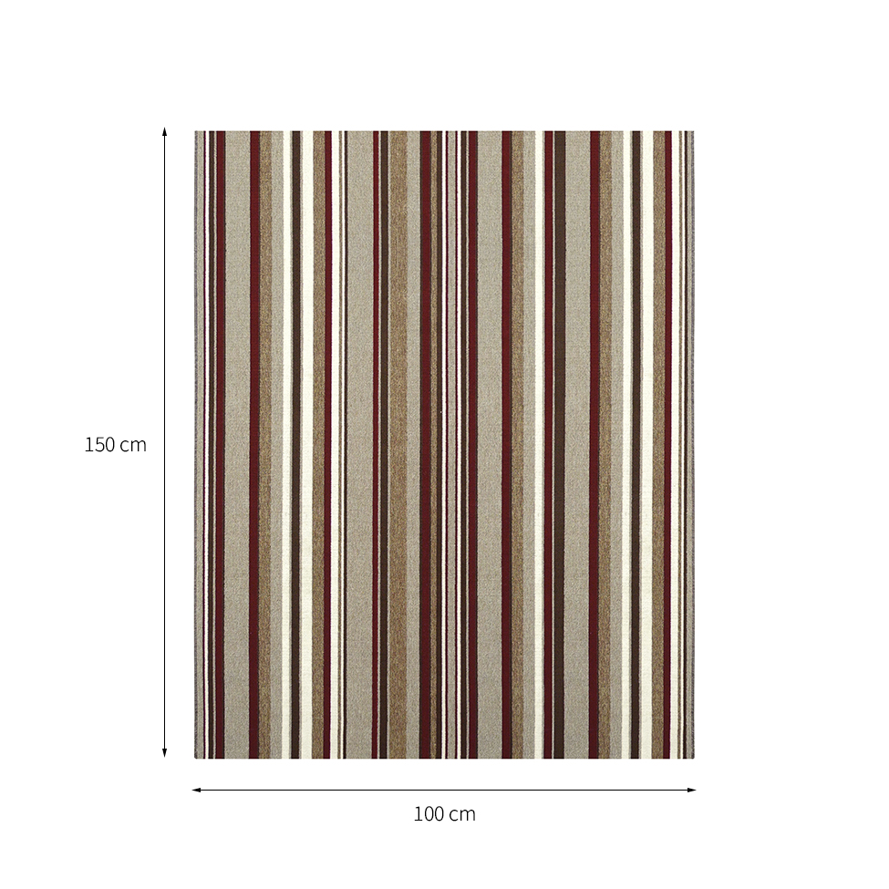 Tapete Metrópole Listra Retangular Rústico (100x150 cm) Marrom