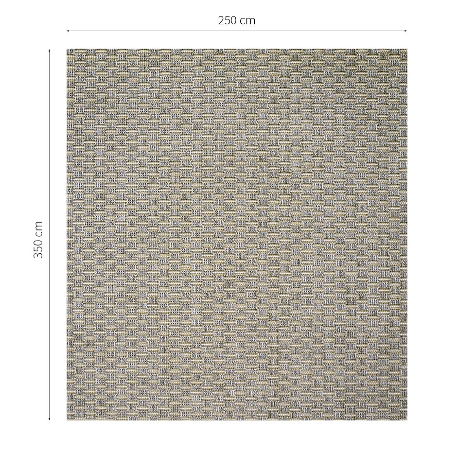 Tapete New Boucle Retangular Polipropileno (250x350) Cinza