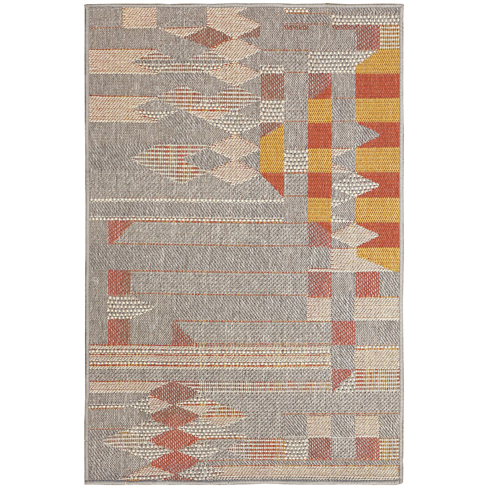 Tapete New Colors Mosaic Retangular (100x150cm) Cinza e Amarelo