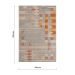 Tapete New Colors Mosaic Retangular (100x150cm) Cinza e Amarelo