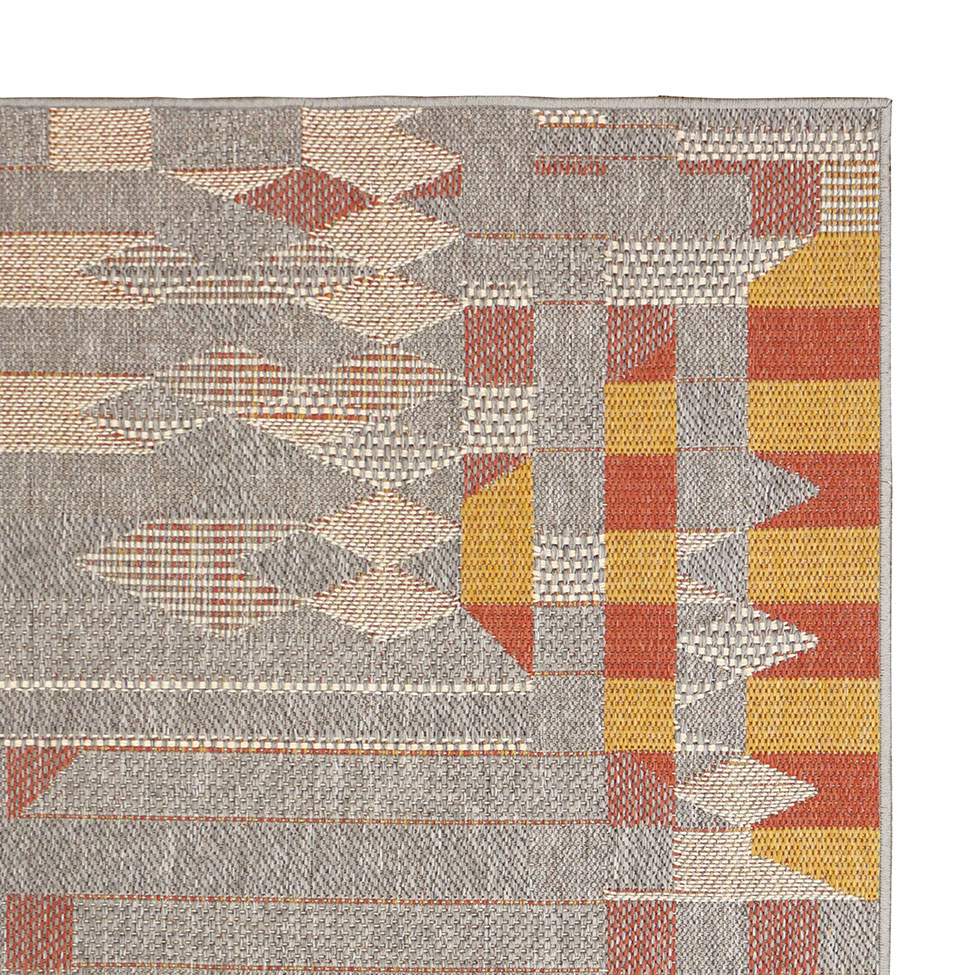 Tapete New Colors Mosaic Retangular (100x150cm) Cinza e Amarelo
