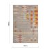 Tapete New Colors Mosaic Retangular (150x200cm) Cinza e Amarelo
