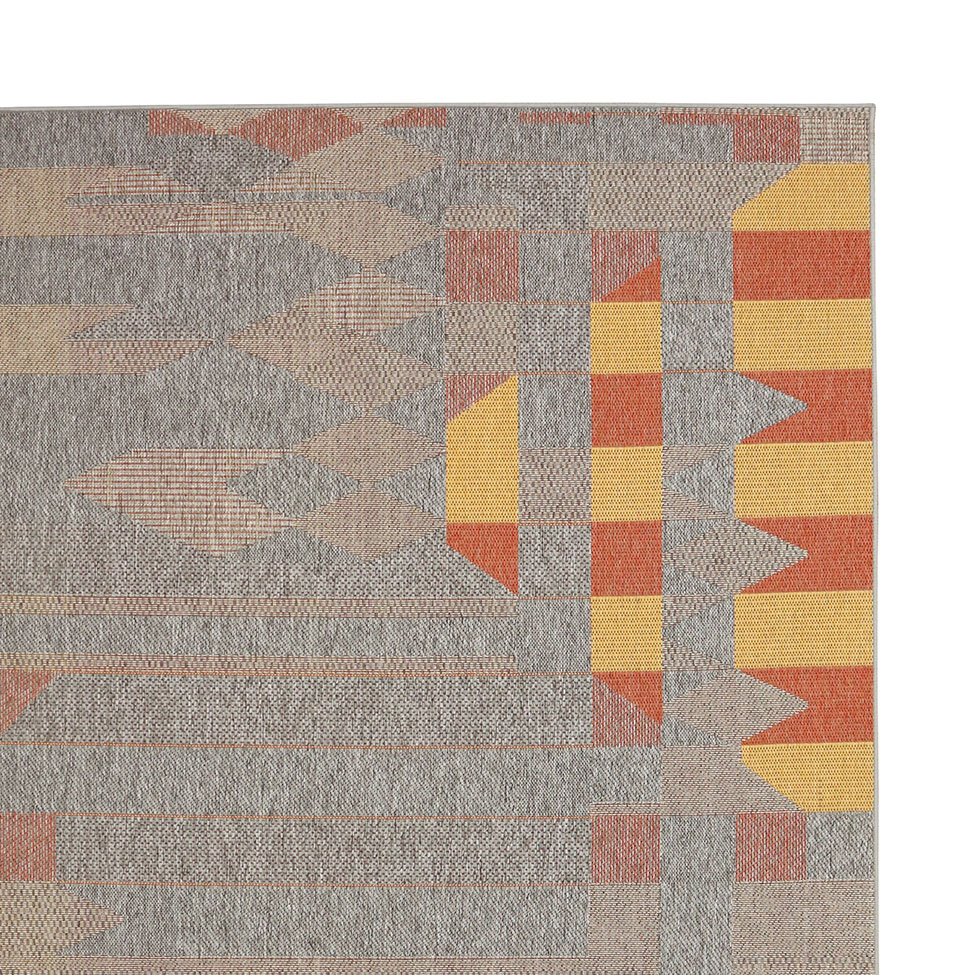 Tapete New Colors Mosaic Retangular (200x250cm) Cinza e Amarelo
