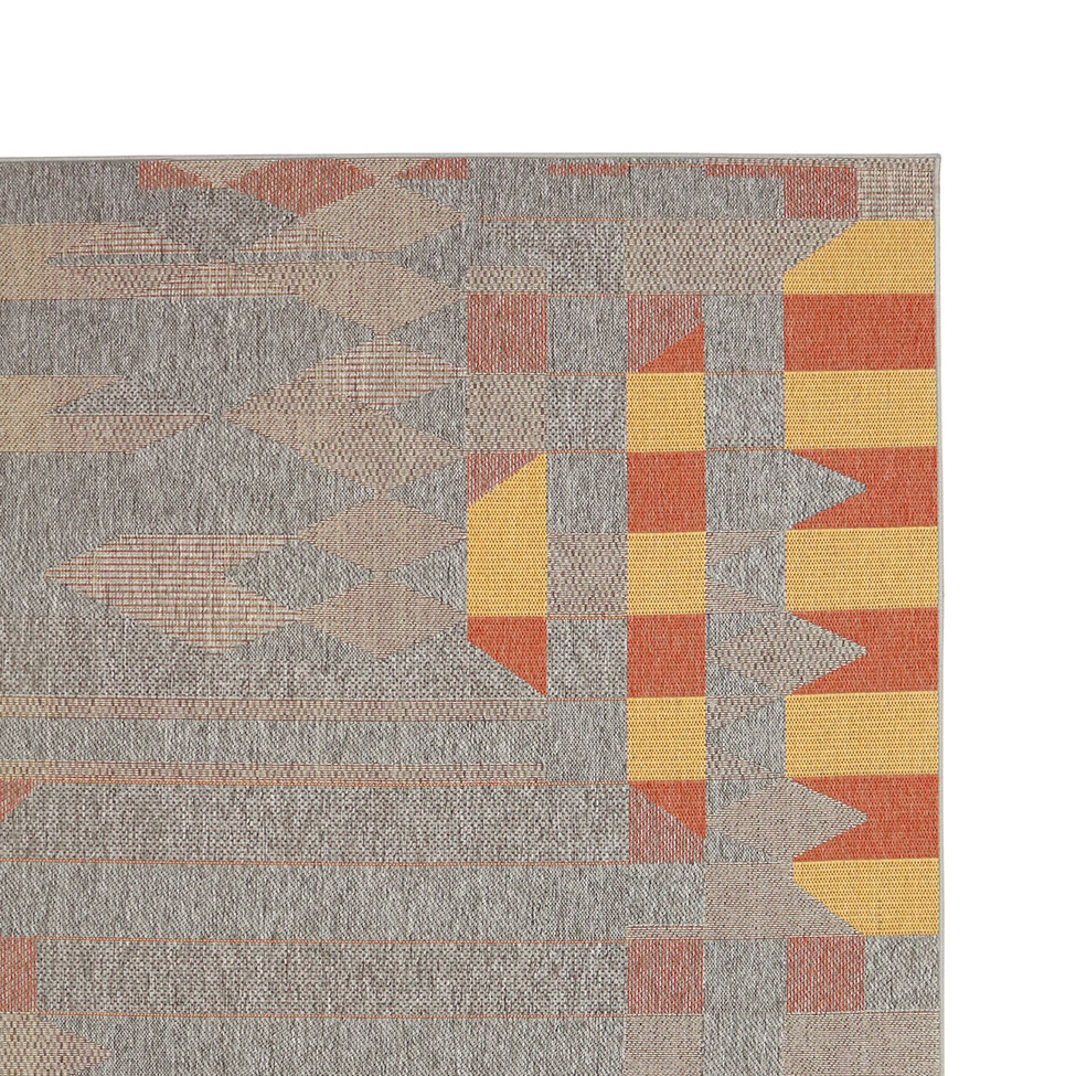 Tapete New Colors Mosaic Retangular (200x290cm) Cinza e Amarelo
