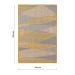 Tapete New Colors Mystic Retangular (100x150cm) Cinza Claro e Amarelo