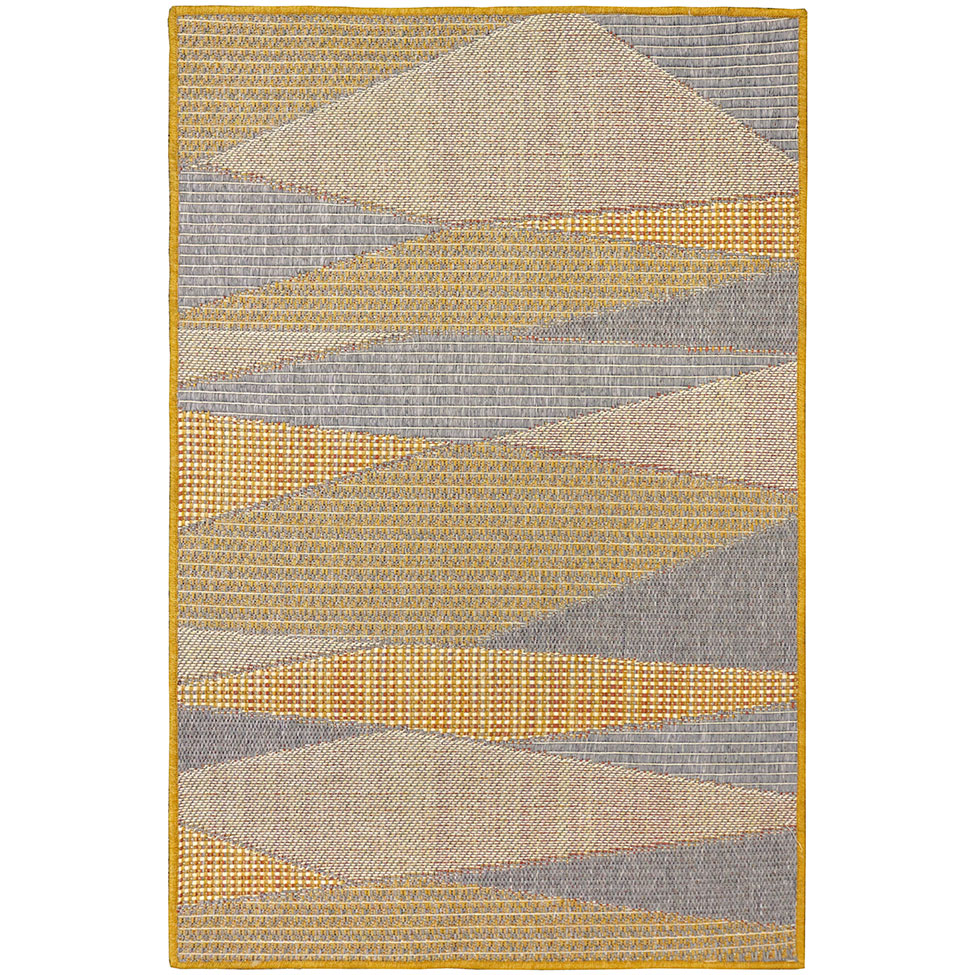 Tapete New Colors Mystic Retangular (150x200cm) Cinza Claro e Amarelo