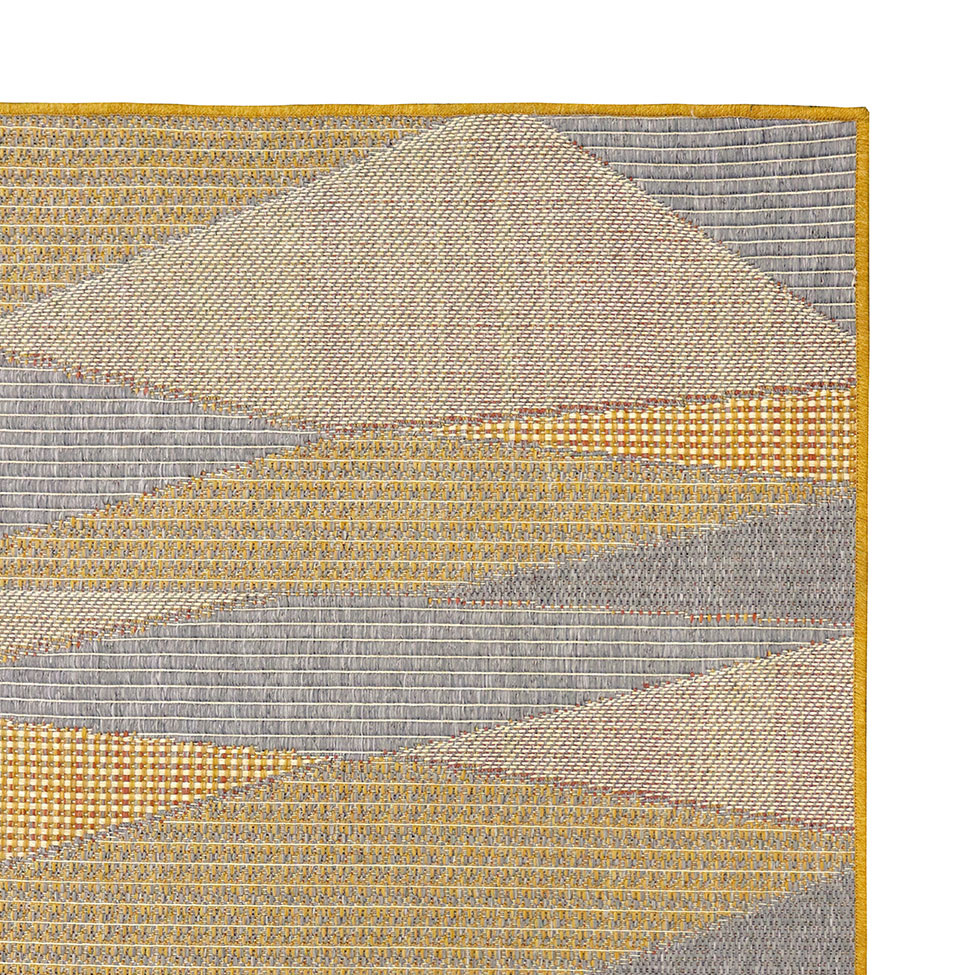 Tapete New Colors Mystic Retangular (150x200cm) Cinza Claro e Amarelo