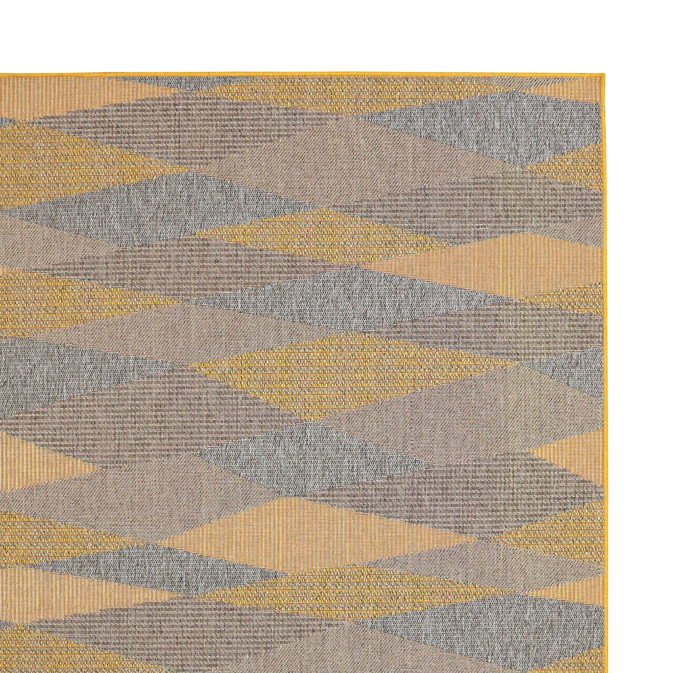 Tapete New Colors Mystic Retangular (200x250cm) Cinza Claro e Amarelo
