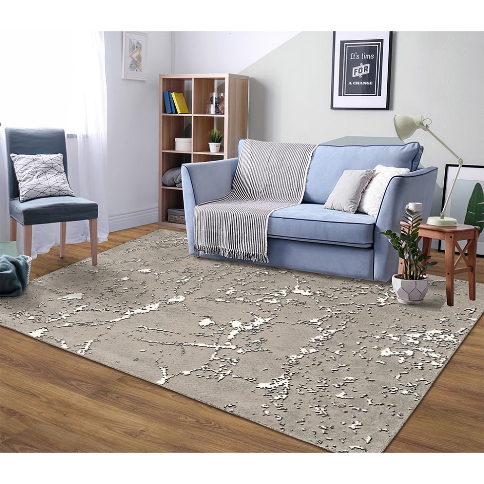 Tapete New Look Constelação Retangular Veludo (150x200) Cinza