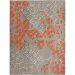 Tapete New Look Magia Retangular Veludo (150x200) Cinza e Laranja