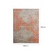 Tapete New Look Magia Retangular Veludo (200x290) Cinza e Laranja