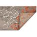 Tapete New Look Magia Retangular Veludo (200x290) Cinza e Laranja