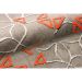 Tapete New Look Magia Retangular Veludo (200x290) Cinza e Laranja
