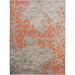 Tapete New Look Magia Retangular Veludo (300x400) Cinza e Laranja
