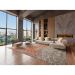 Tapete New Look Magia Retangular Veludo (300x400) Cinza e Laranja