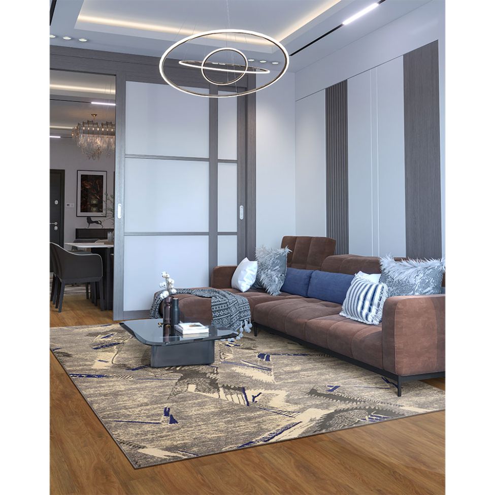Tapete New Look Retangular Polipropileno (300x400) Cinza