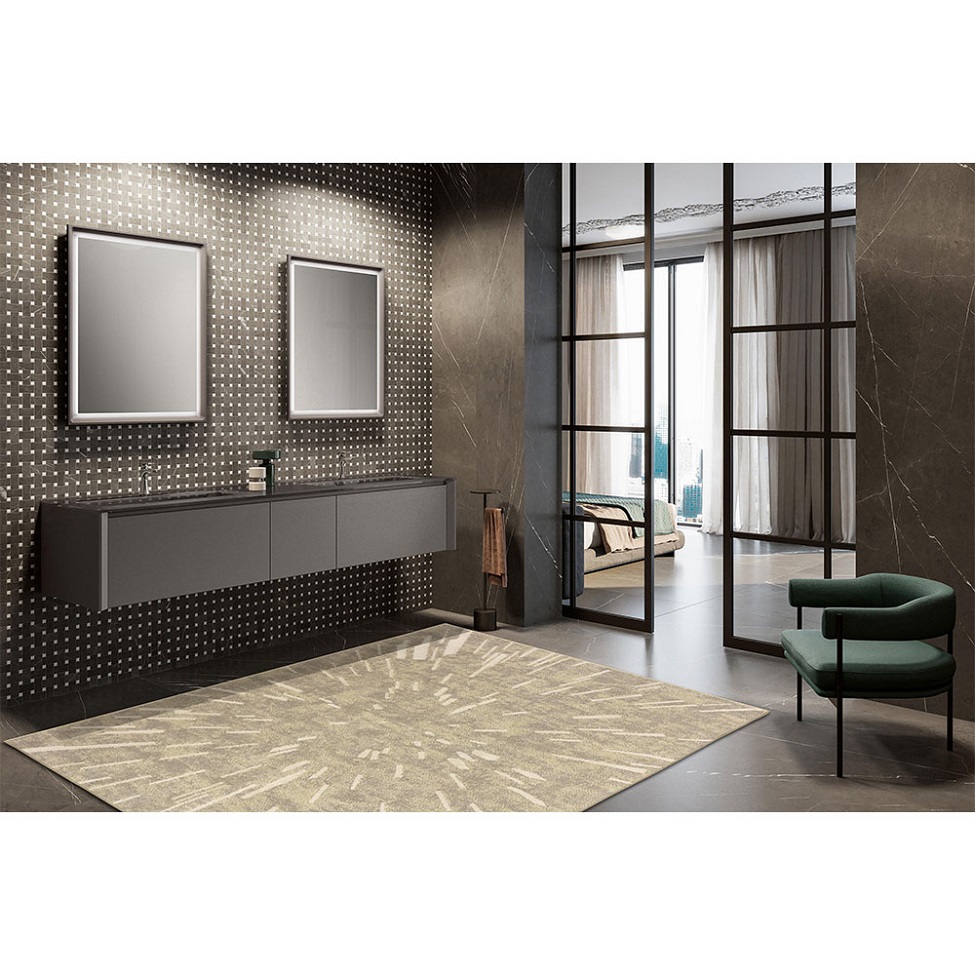 Tapete Perfeita Big Bag Retangular Veludo (150x200) Bege