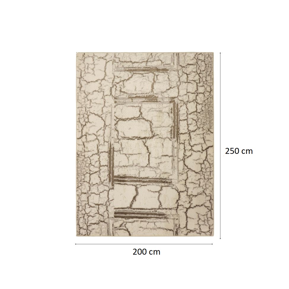 Tapete Perfeita Memórias Retangular Veludo (200x250) Bege