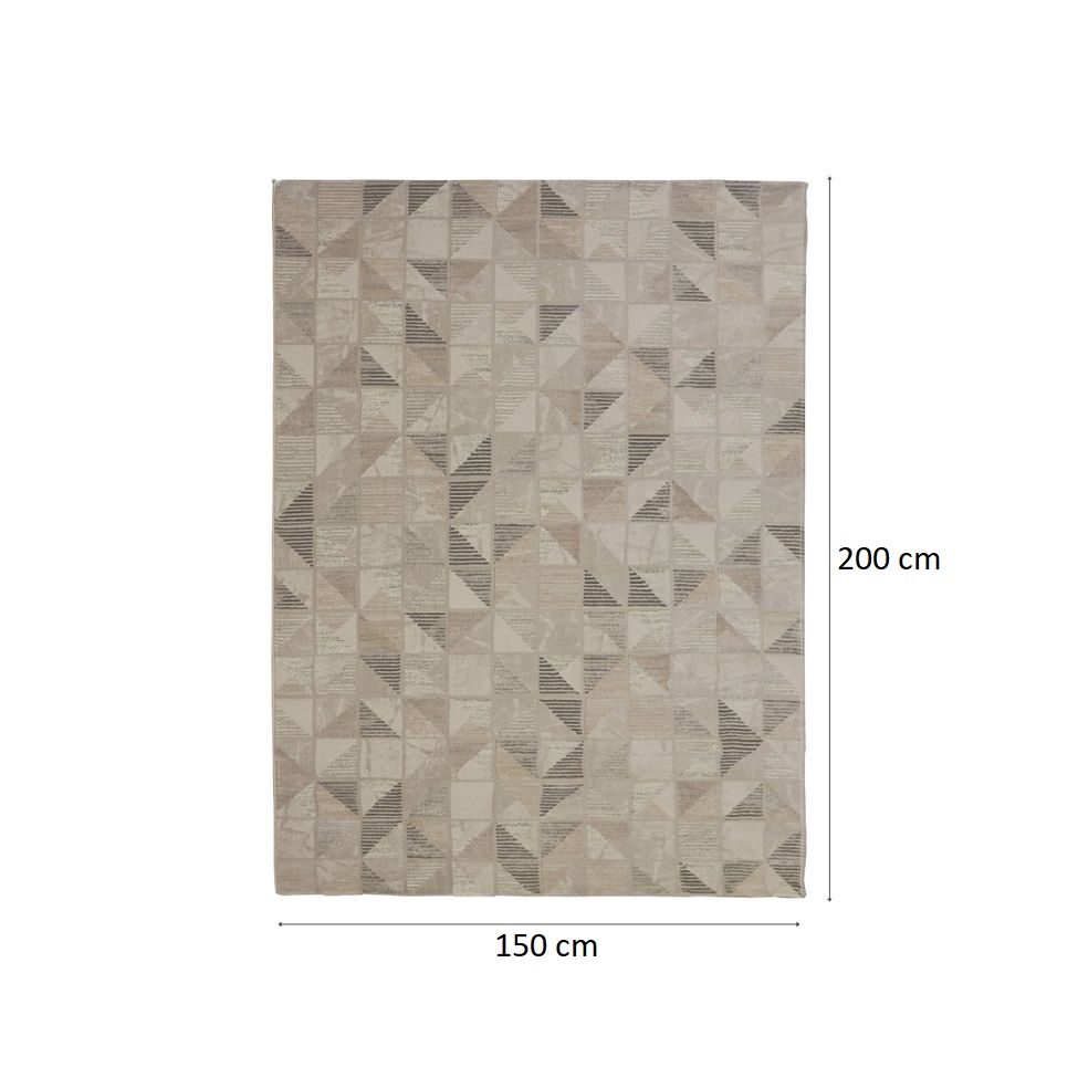 Tapete Rimma Cornner Retangular Veludo (150x200) Cinza