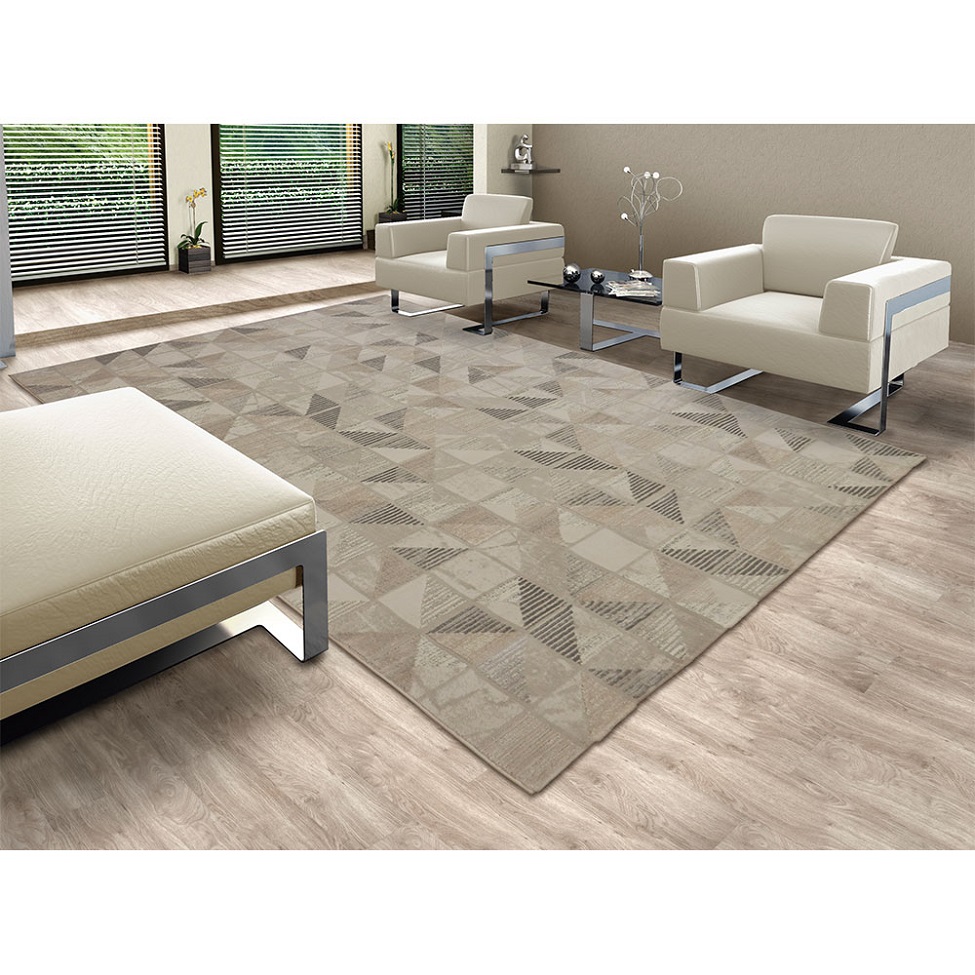 Tapete Rimma Cornner Retangular Veludo (200x300) Cinza