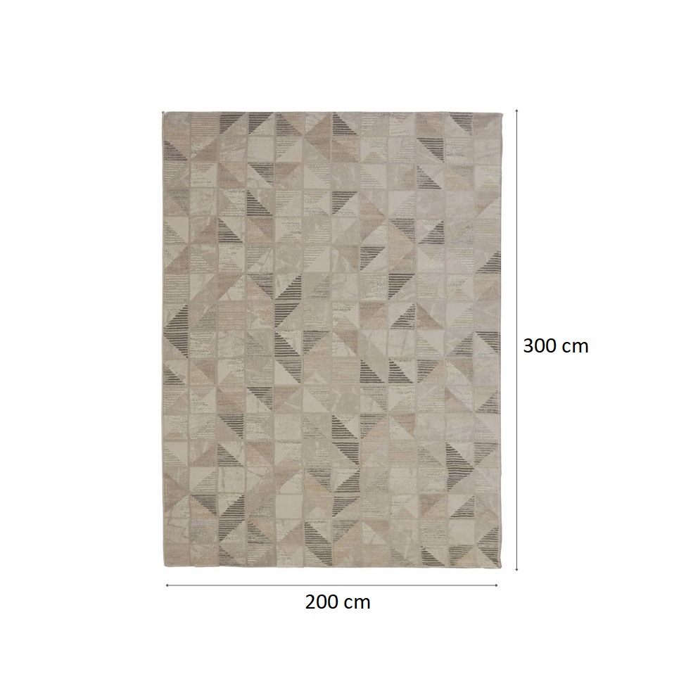 Tapete Rimma Cornner Retangular Veludo (200x300) Cinza
