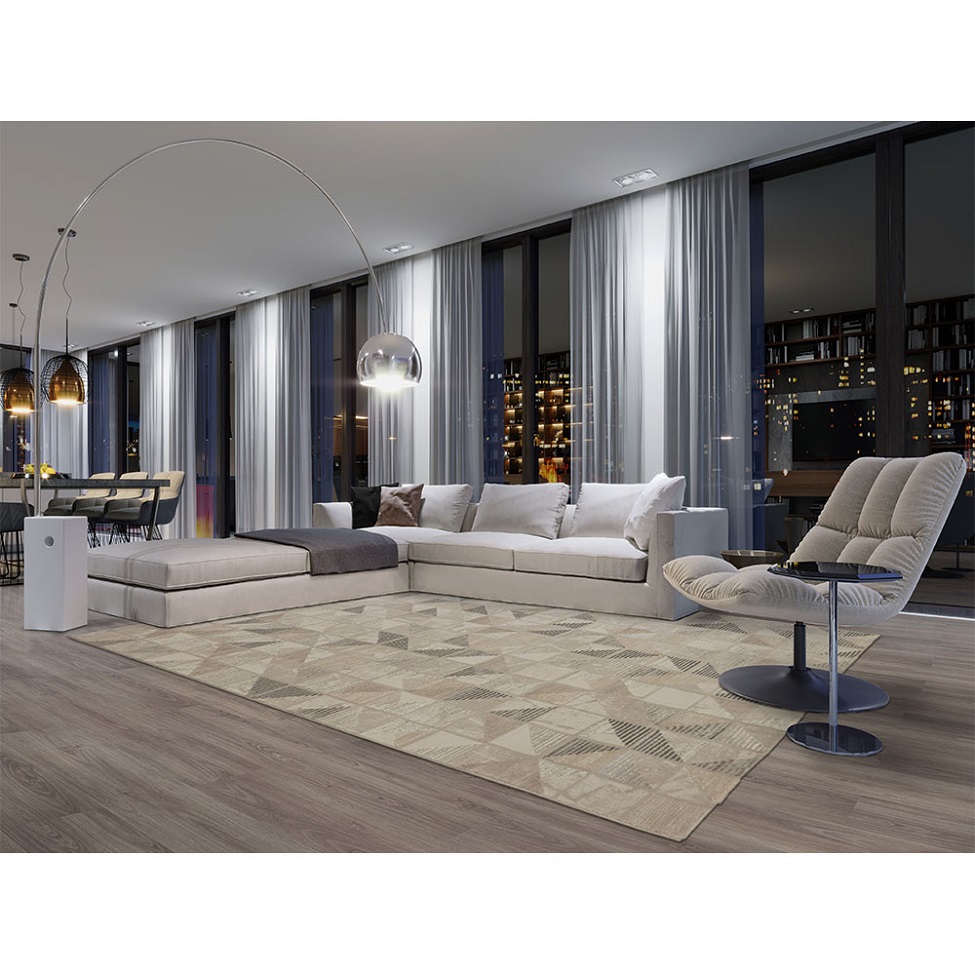 Tapete Rimma Cornner Retangular Veludo (250x300) Cinza