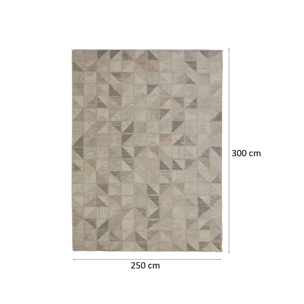 Tapete Rimma Cornner Retangular Veludo (250x300) Cinza