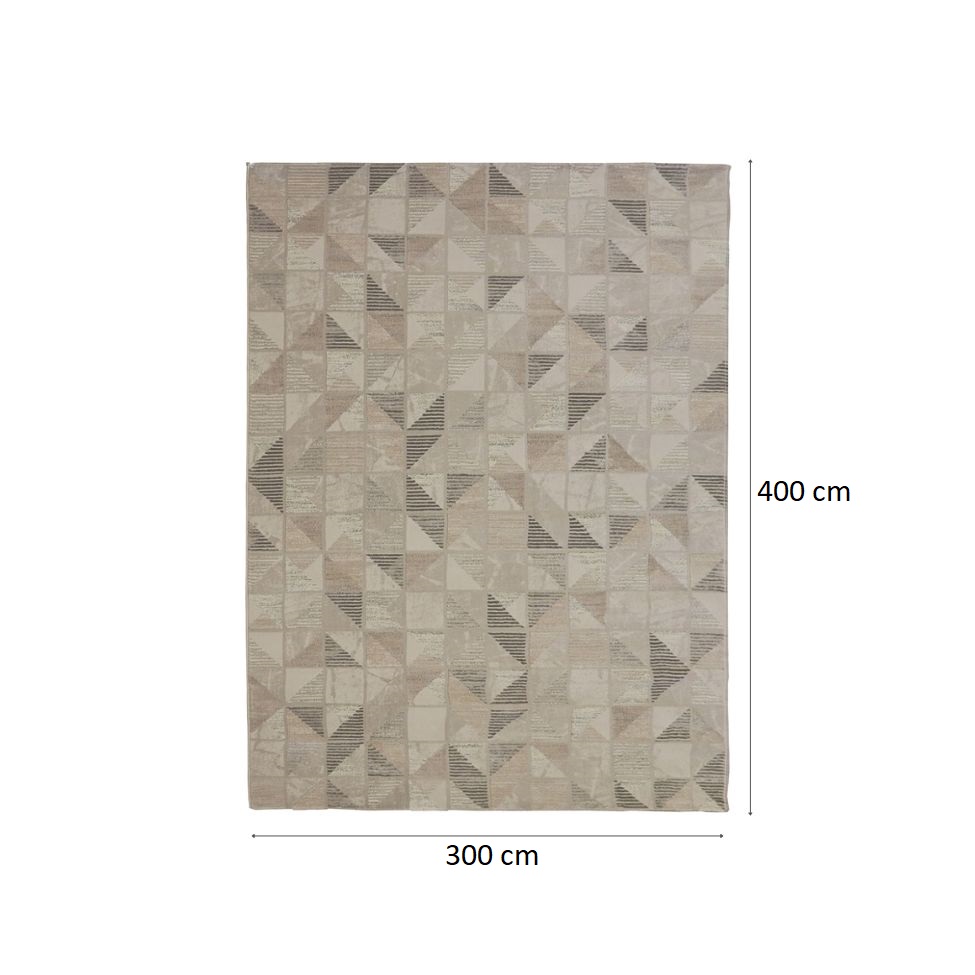 Tapete Rimma Cornner Retangular Veludo (300x400) Cinza