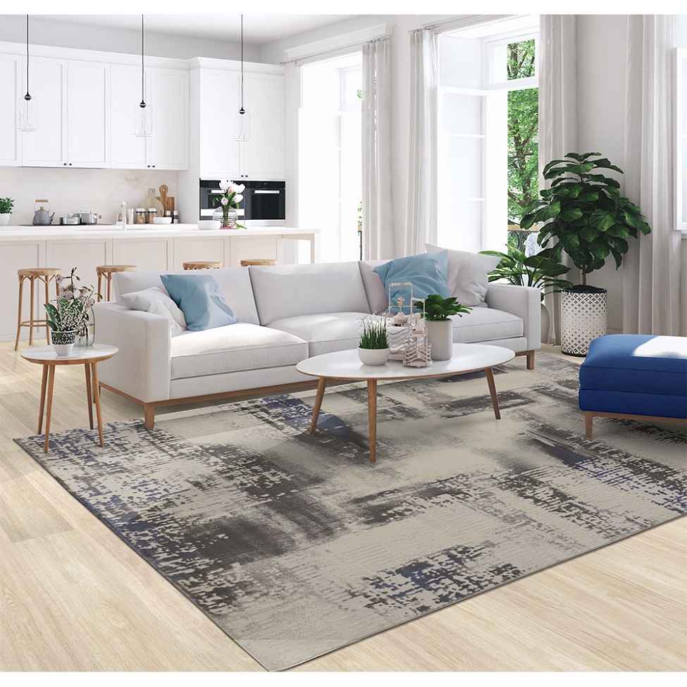 Tapete Rimma Park Retangular Veludo (200x300) Cinza