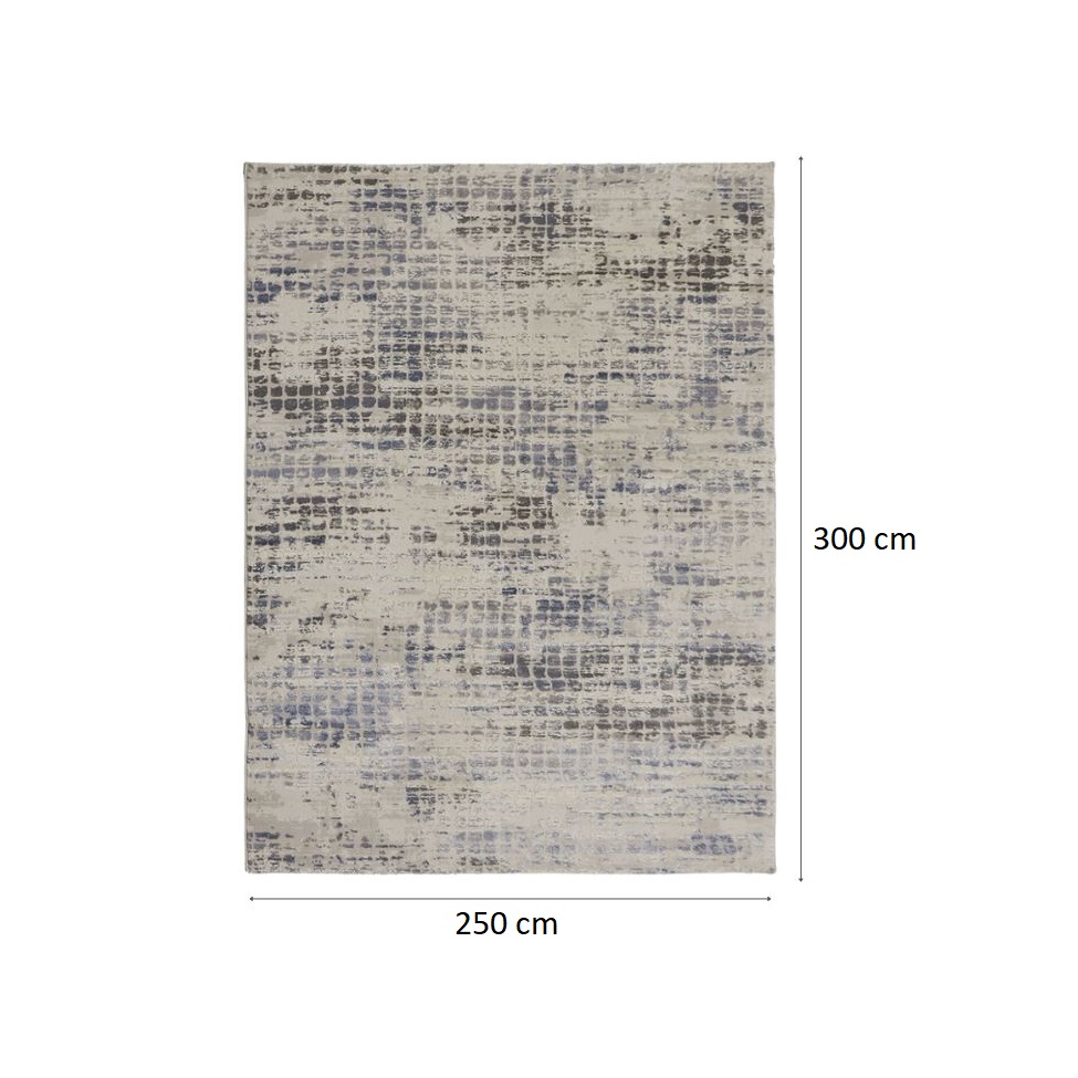 Tapete Rimma Square Retangular Veludo (250x300) Cinza