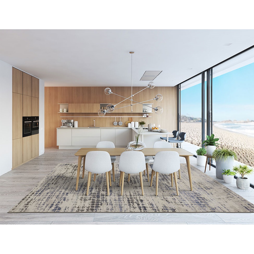 Tapete Rimma Square Retangular Veludo (300x400) Cinza
