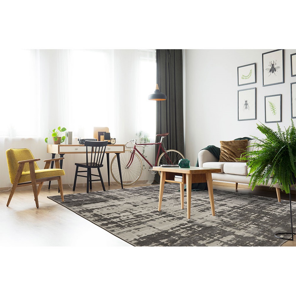 Tapete Rimma Street Retangular Veludo (200x250) Cinza
