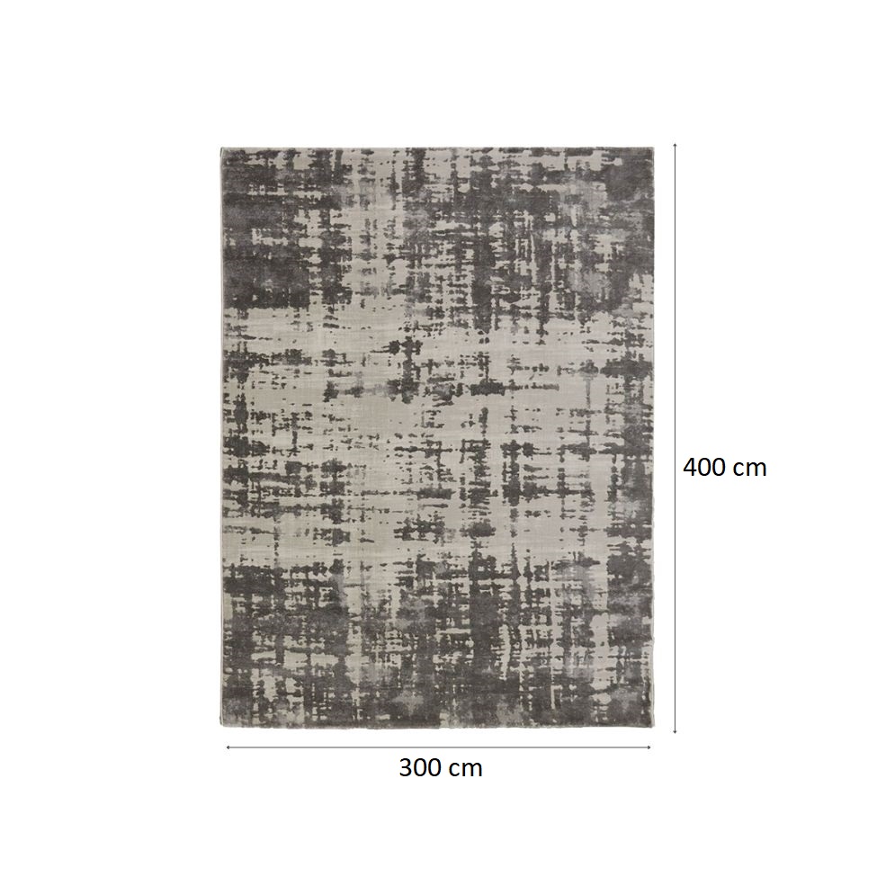 Tapete Rimma Street Retangular Veludo (300x400) Cinza