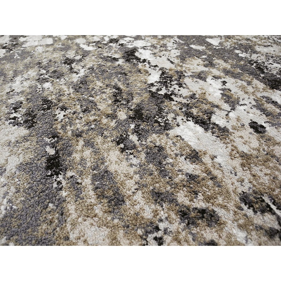 Tapete Santorini Abstrato Retangular Veludo (250x350) Cinza