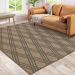 Tapete Sarja Retangular Roselan (100x150) Bege e Preto