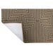 Tapete Sarja Retangular Roselan (200x250) Fibra e Preto