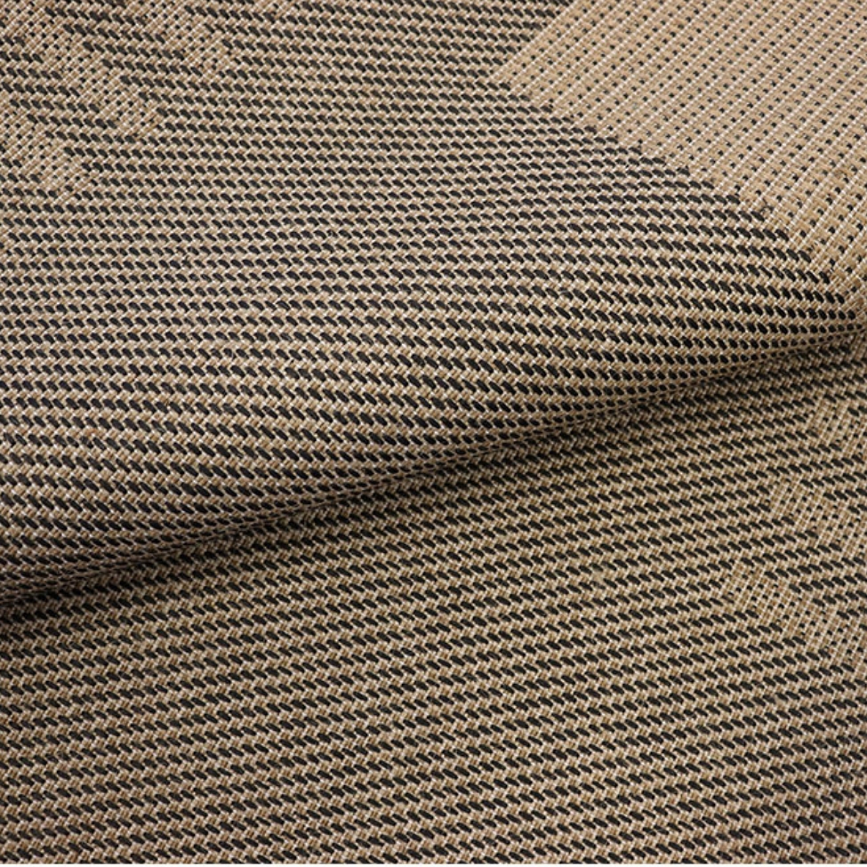 Tapete Sarja Retangular Roselan (200x250) Palha e Preto