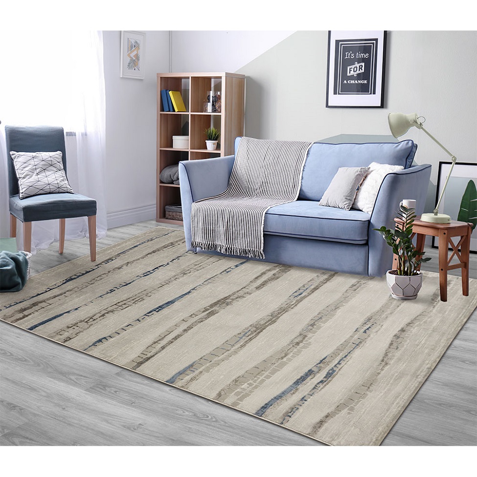 Tapete Selena Conde Retangular Veludo (150x200) Cinza