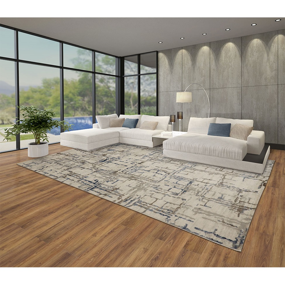 Tapete Selena Reno Retangular Veludo (250x350) Cinza