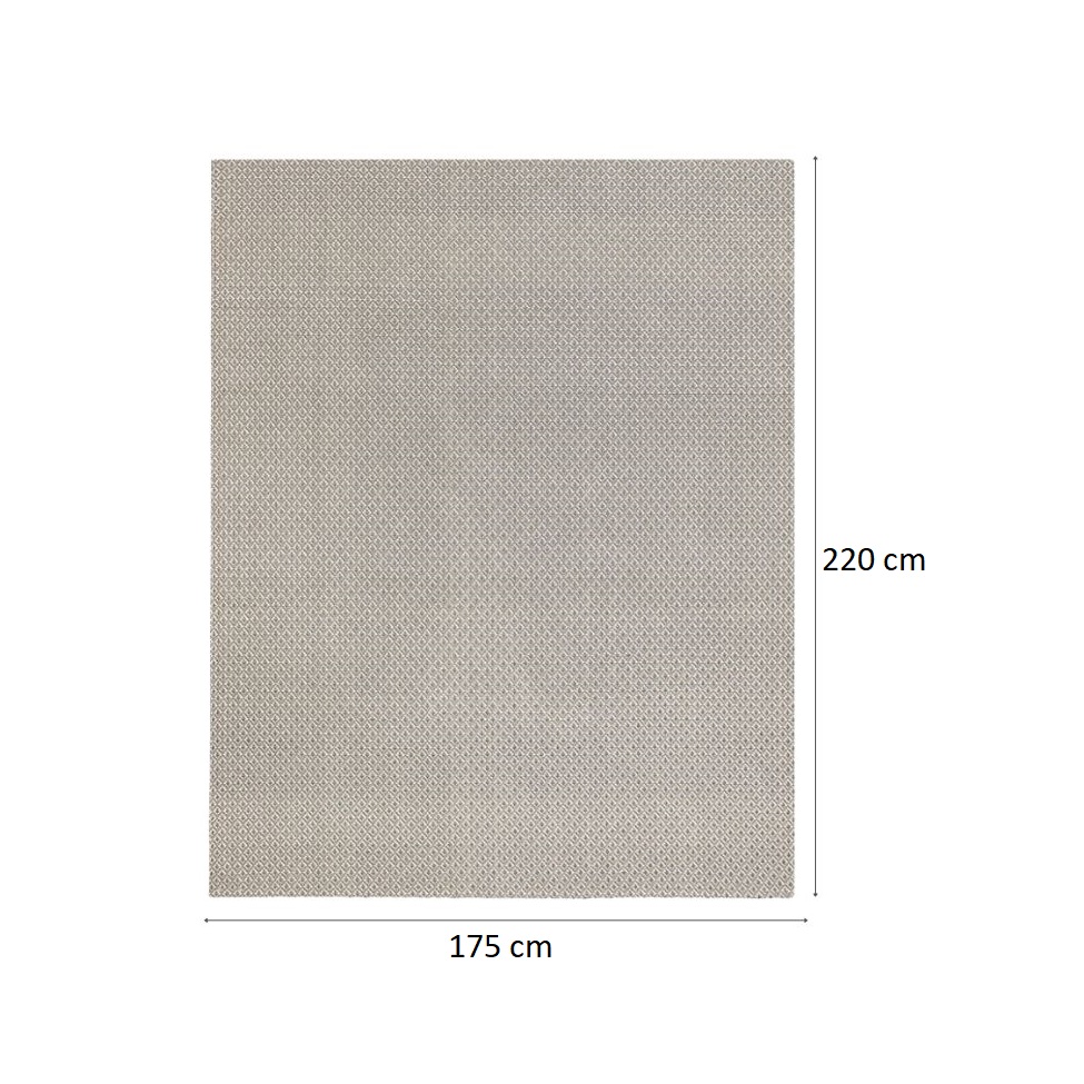 Tapete Serido Cambraia Retangular Bouclé (175x220) Bege