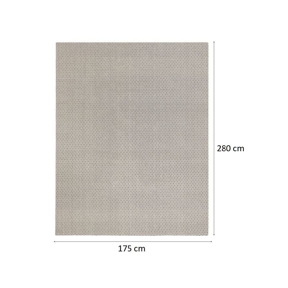 Tapete Serido Cambraia Retangular Bouclé (175x280) Bege