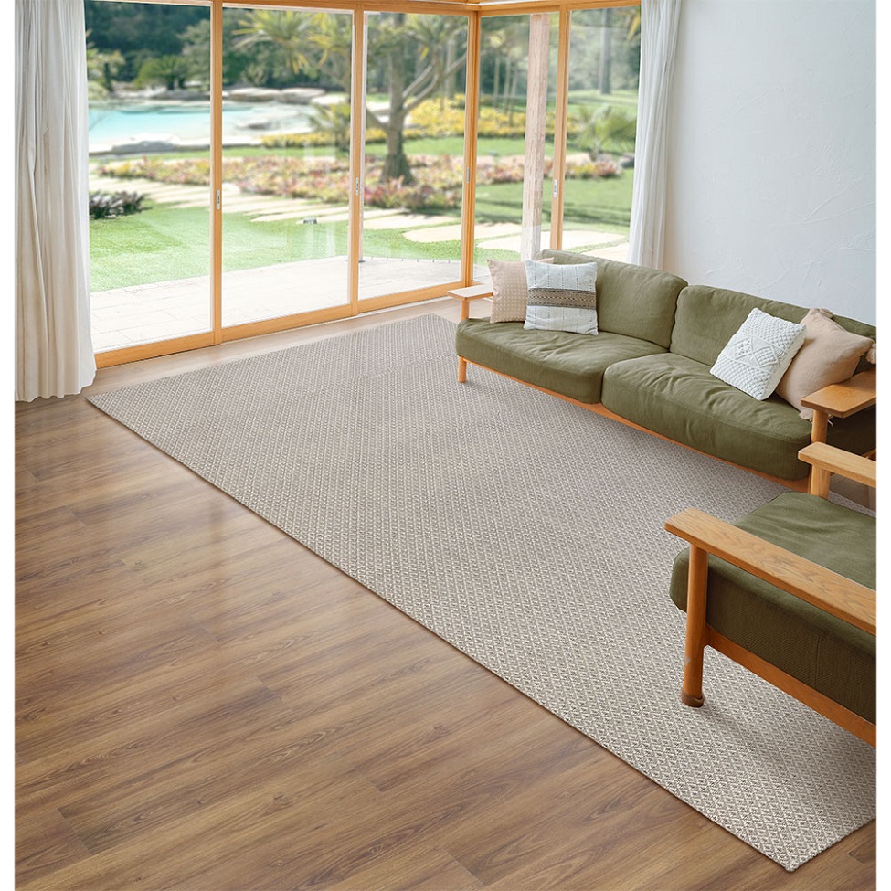 Tapete Serido Cambraia Retangular Bouclé (175x320) Bege