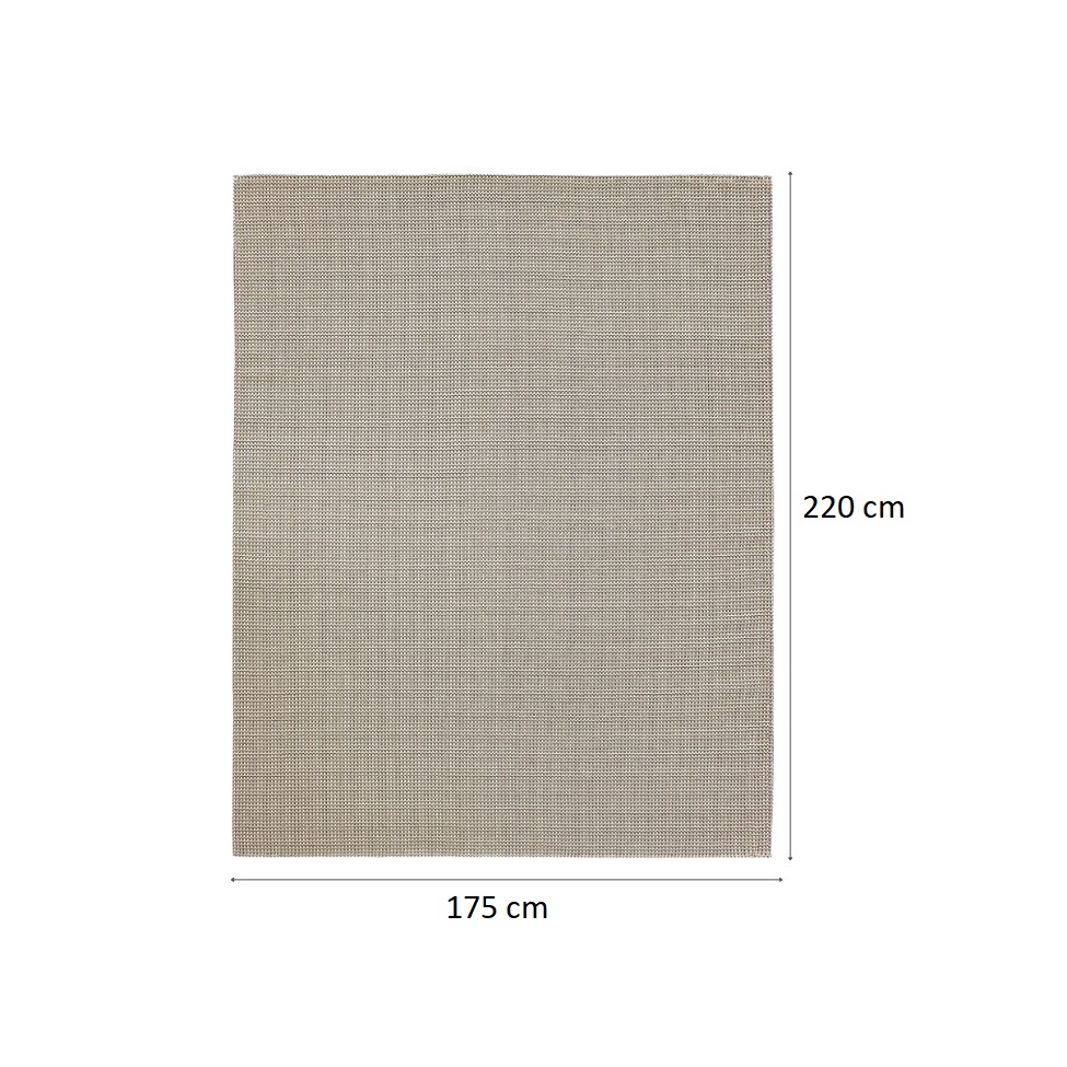 Tapete Serido Crepe Retangular Bouclé (175x220) Bege