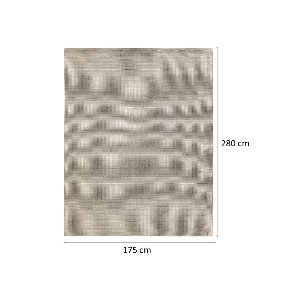 Tapete Serido Crepe Retangular Bouclé (175x280) Bege