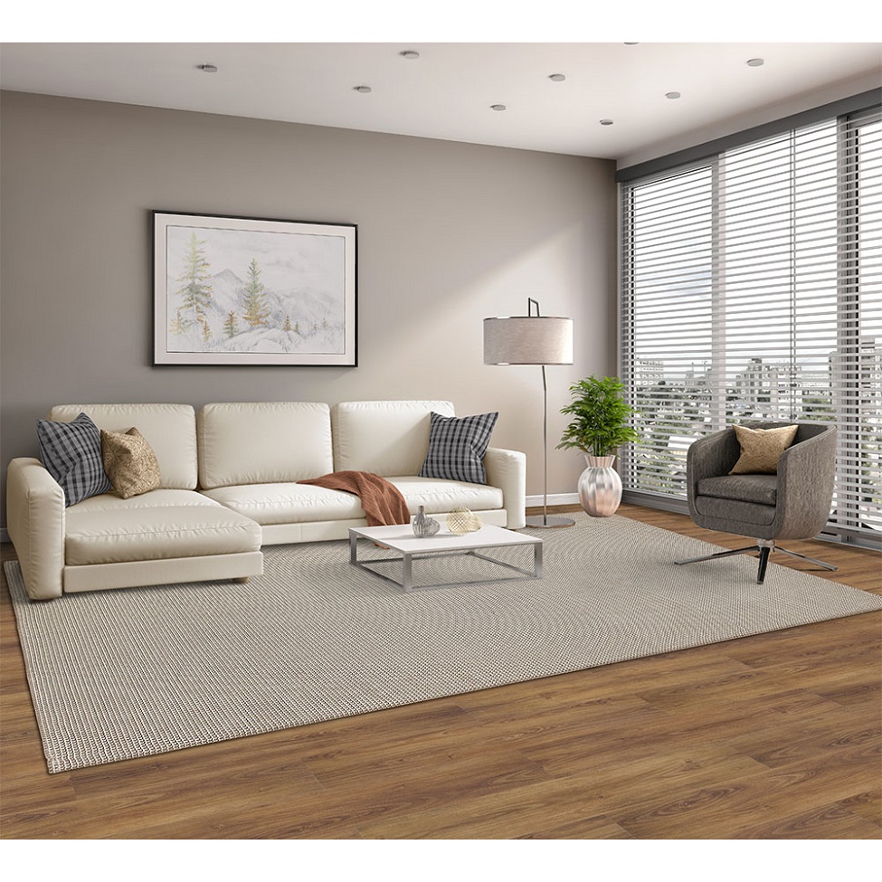 Tapete Serido Crepe Retangular Bouclé (175x320) Bege