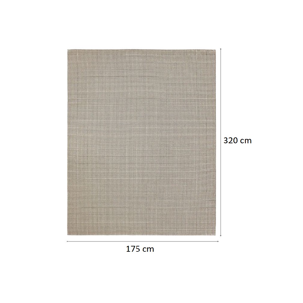 Tapete Serido Crepe Retangular Bouclé (175x320) Bege
