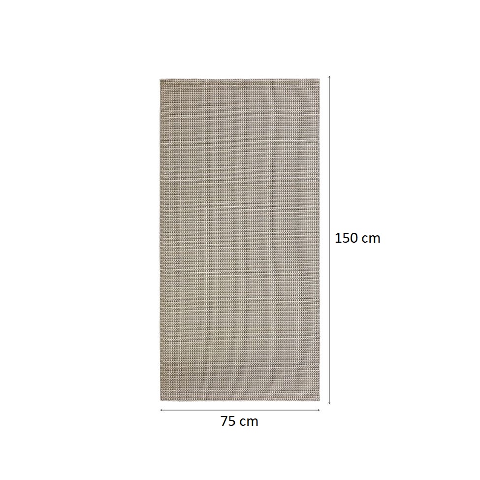 Tapete Serido Crepe Retangular Bouclé (75x150) Bege