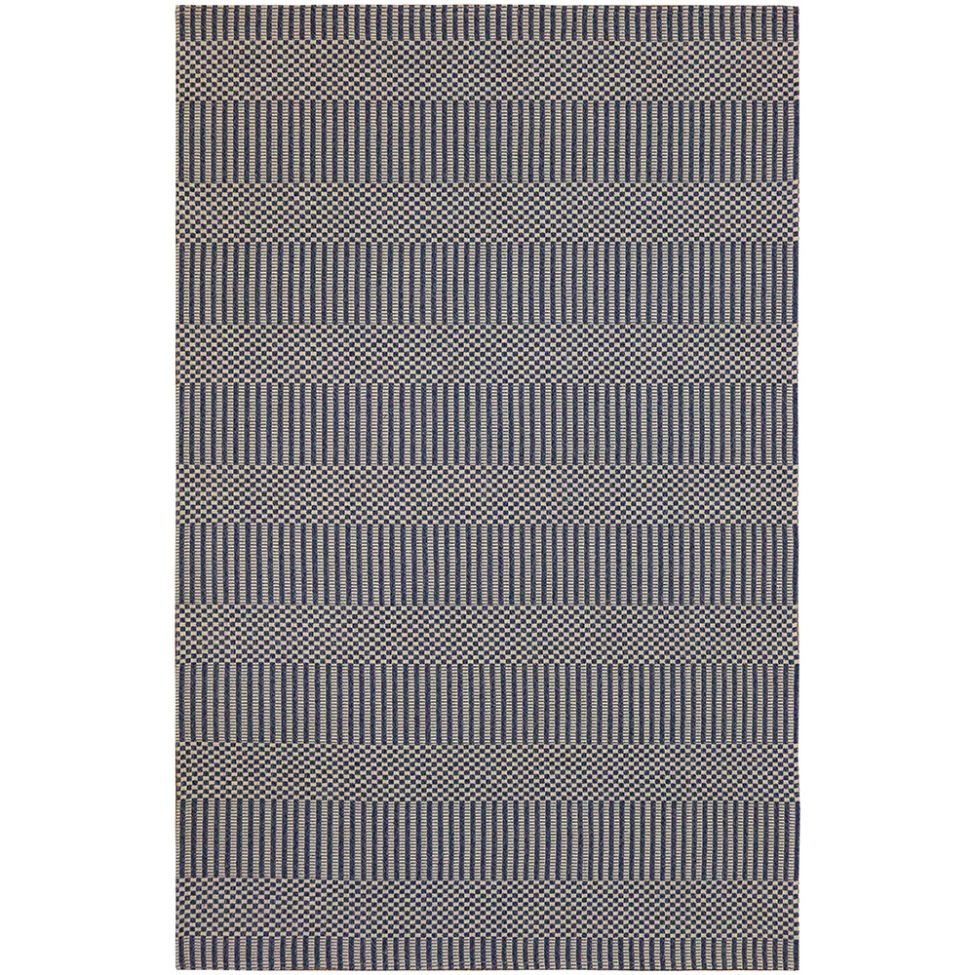 Tapete Serido Retangular Polipropileno (142x220) Grey e Navy