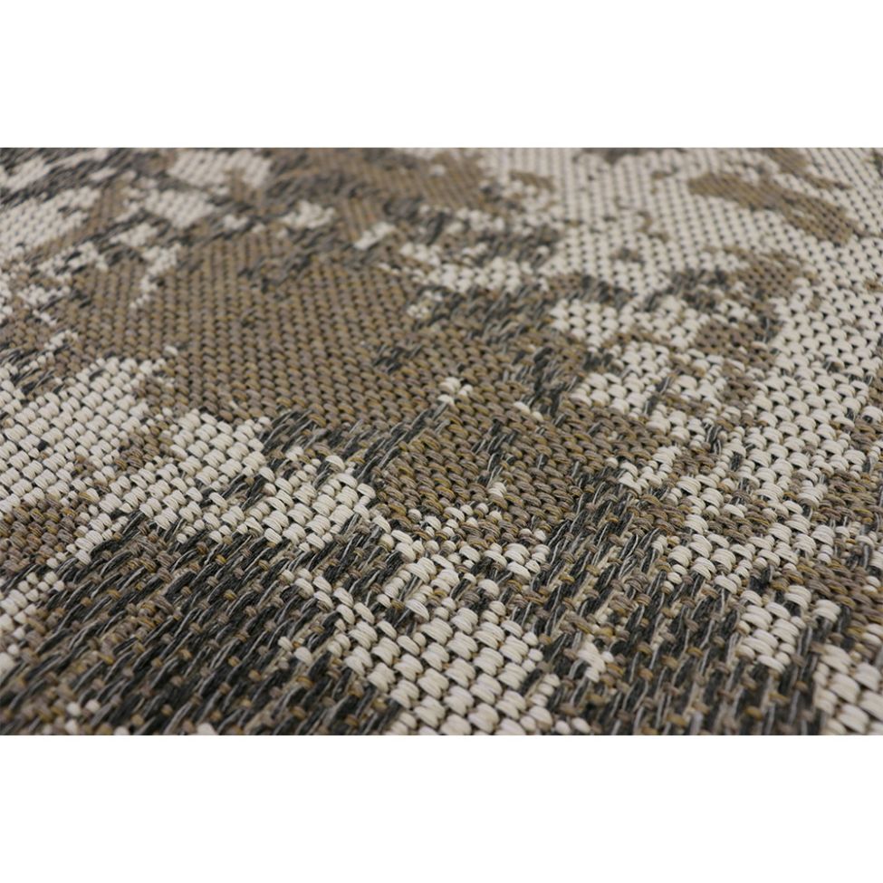 Tapete Serido Retangular Polipropileno (143x220) Cream e Taupe