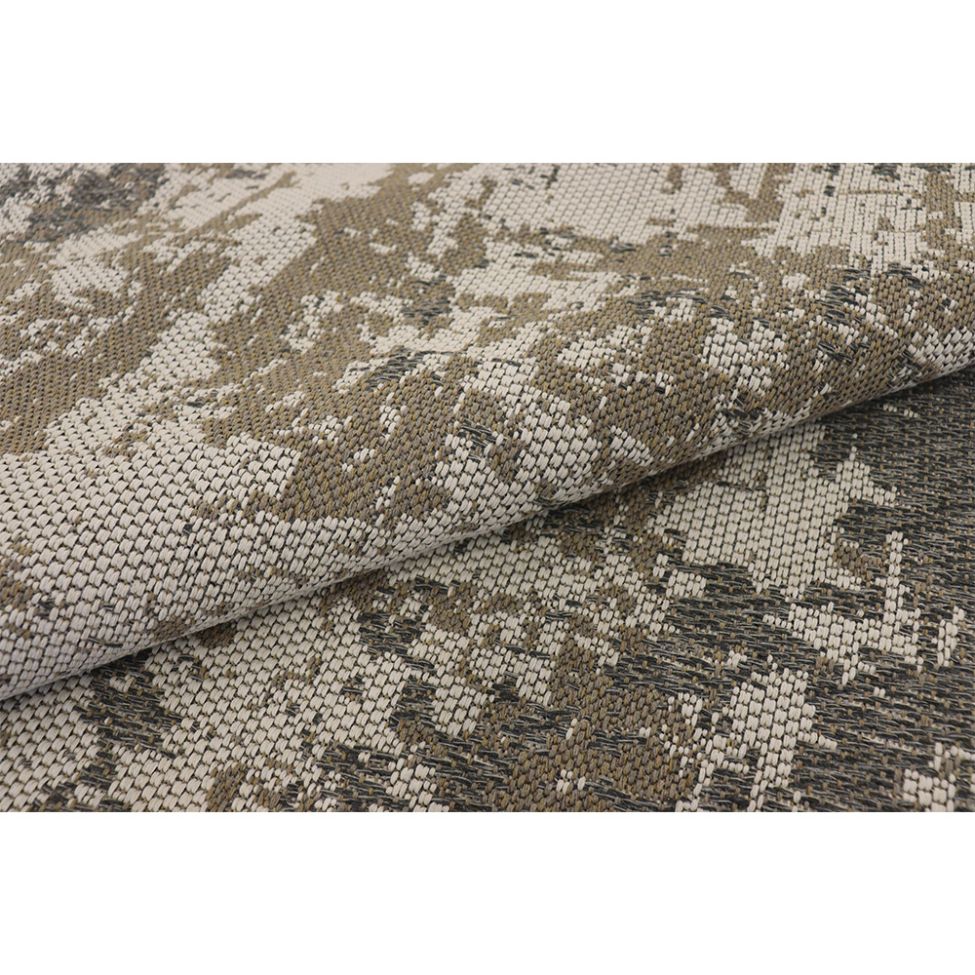 Tapete Serido Retangular Polipropileno (192x250) Cream e Taupe